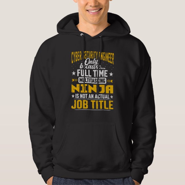 IT-säkerhetsspecialist för vit hatt Hoodie (Framsida)