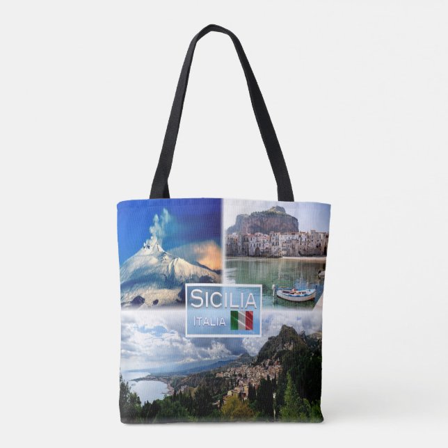 IT Sicilien - Etna - Cefalu' - Taormina - Tygkasse (Baksida)