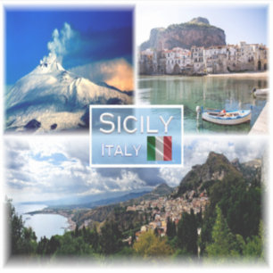 IT Sicilien - Etna Volcano - Cefalu' - Taormina - Klistermärken
