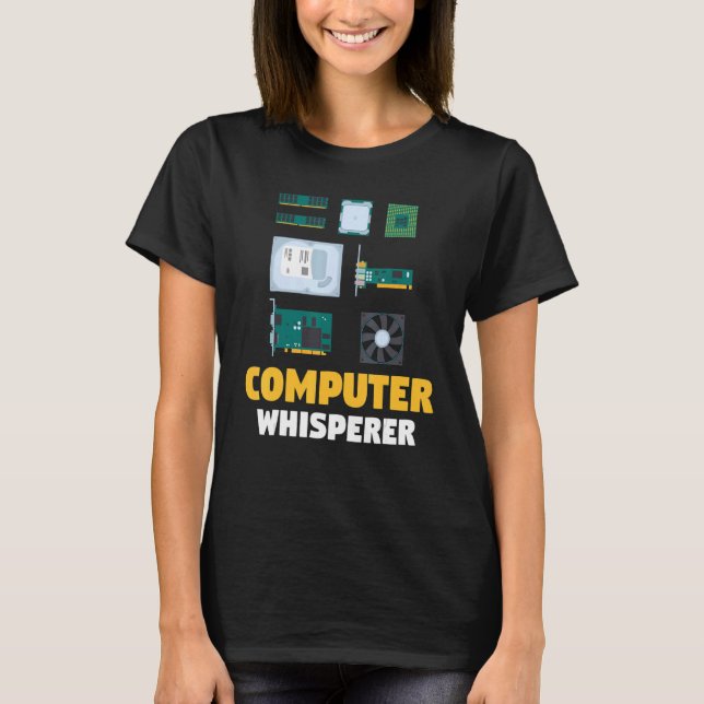 IT Support  Computer Programmer  Computer Whispere T Shirt (Framsida)