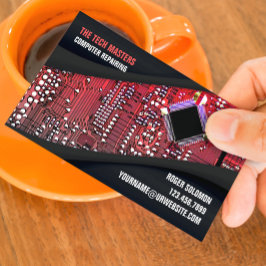 IT Support Services Business Card Template Visitkort