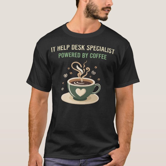 IT-supportavdelningen för kaffeassistenter T Shirt (Framsida)