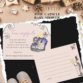 It Takes a Village Baby Shower Time Capsule Card Inbjudningar