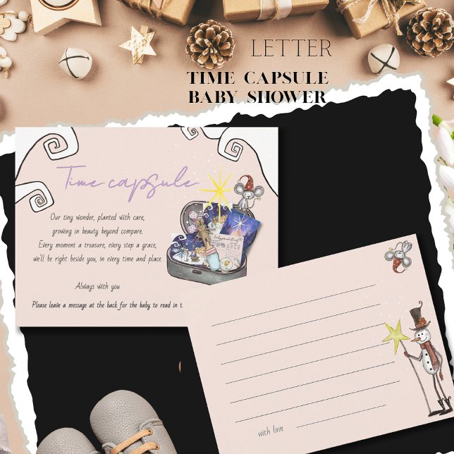 It Takes a Village Baby Shower Time Capsule Card Inbjudningar (It Takes a Village Baby Shower Time Capsule Card)