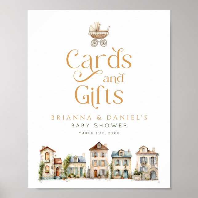 It Takes a Village Cards and Gifts Baby Shower  Poster (Framsidan)
