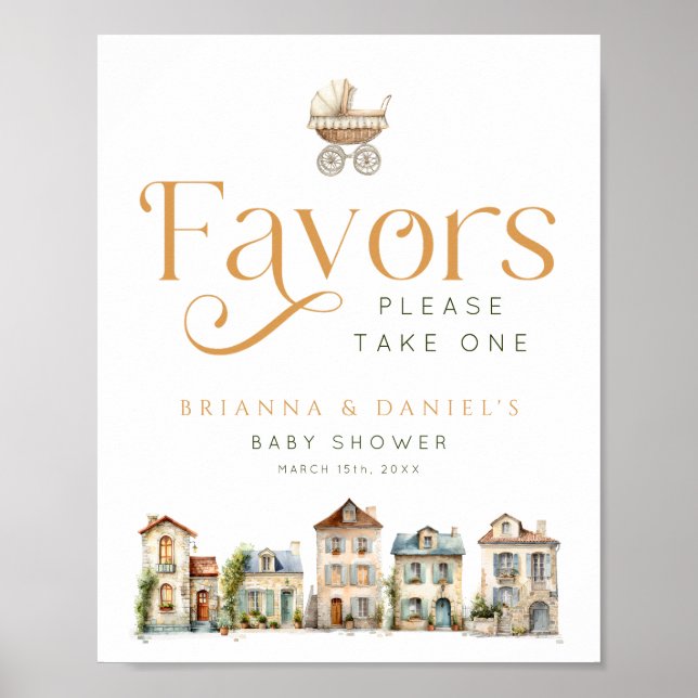 It Takes a Village Favors Please Take One Sign Poster (Framsidan)