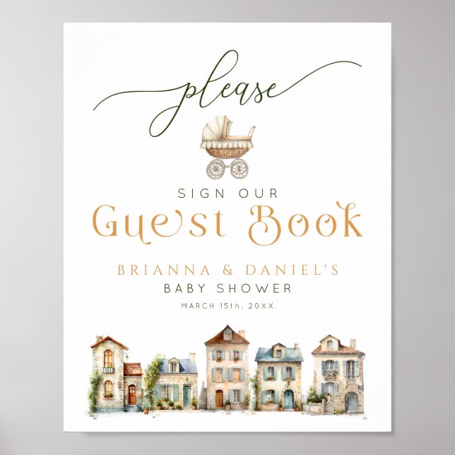 It Takes a Village Guest Book Sign Poster (Framsidan)