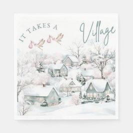 it takes a village napkins pappersservett