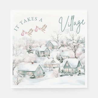 it takes a village napkins pappersservett
