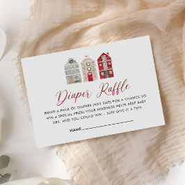 It Takes a Village Winter Christmas Baby Shower Tilläggskort