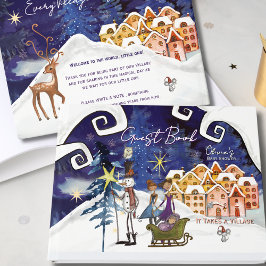 It Takes a Village Winter Fairy Girl Baby Shower Gästböcker