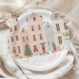 It takes a village Winter Pink Baby Girl Shower