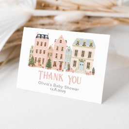 It Takes a Village Winter Snow Baby Shower Tack Kort