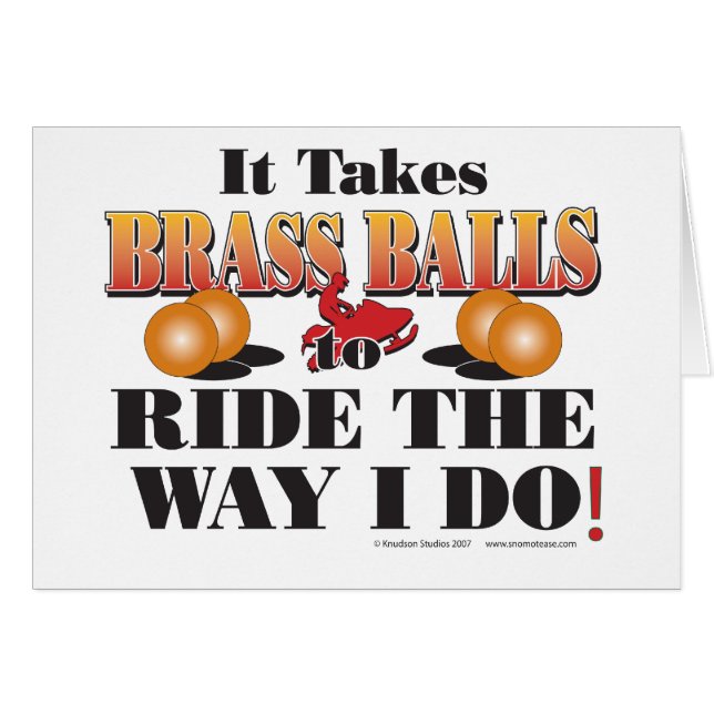IT-TAKES-BRASS-BOLLAR HÄLSNINGSKORT (Framsidan Horizontal)