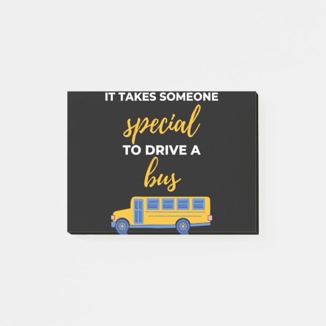 It Takes Someone Special To Drive A Bus Post-it Block (Framsida)