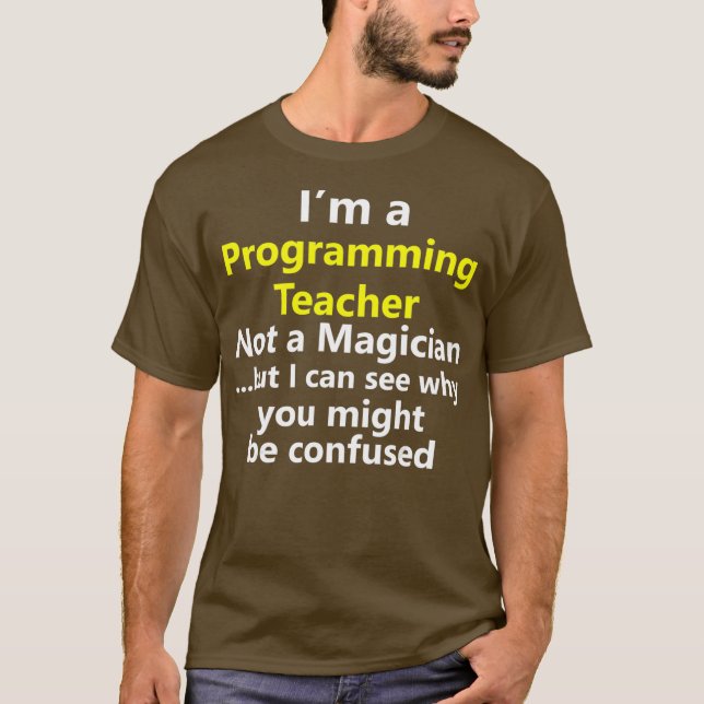 IT Tech för IT-programmeringslärare för jobbskolko T Shirt (Framsida)