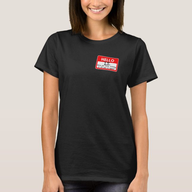IT Tech Support IT Helpdesk Computer Geeks T Shirt (Framsida)