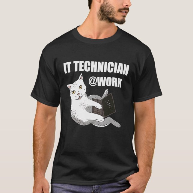 IT Technician Tech Nerd PC Computermissa IT Guy T Shirt (Framsida)