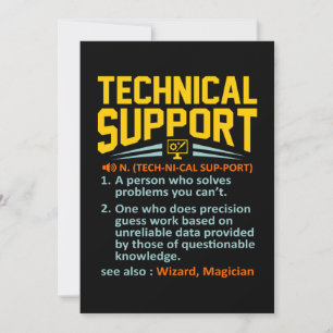 IT-teknik för definition av teknisk support Tack Kort