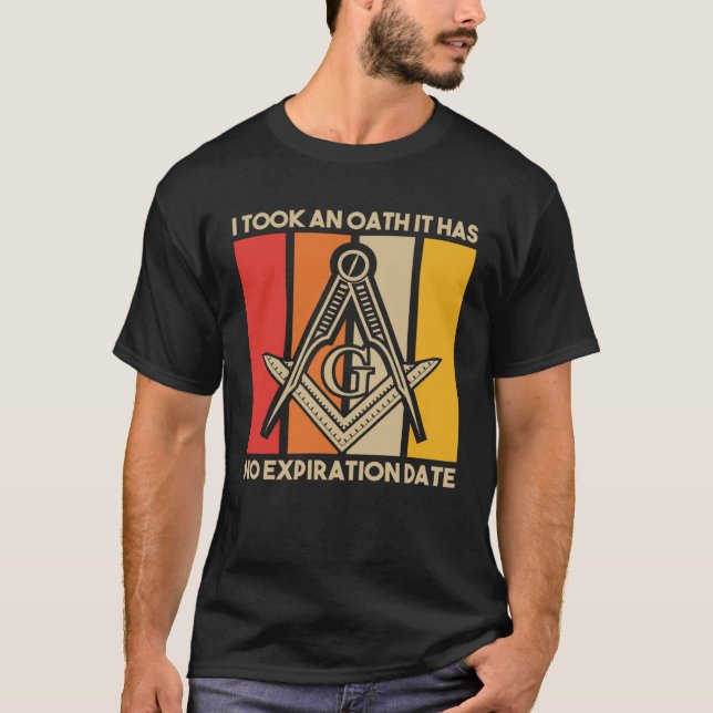 It Took An Oath Masonic Master Square And Compass  T Shirt (Framsida)