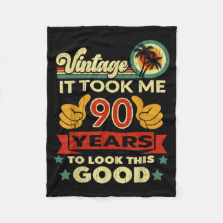 It Took Me 90 Years - Vintage 90th Birthday  Fleecefilt