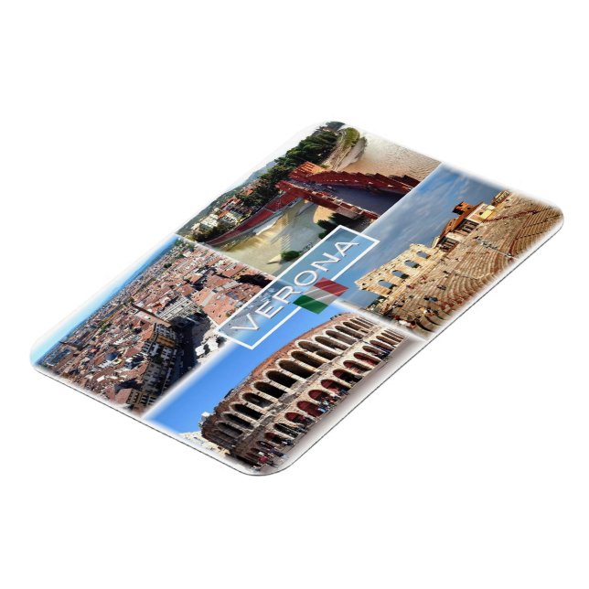 IT Verona - Arena Internally - Castelvecchio Bridg Magnet (Vänstra Sidan)