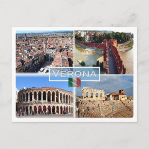 IT Verona - Arena Internally - Castelvecchio Bridg Vykort