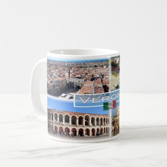 IT Verona - Arena Internally Castelvecchio Bridge Kaffemugg (Framsida vänster)