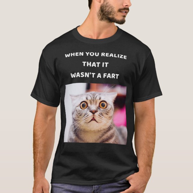 It Wasnt a Fart Funny Cat Gifts Toys Men Girls T Shirt (Framsida)