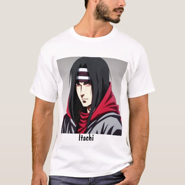 Itachi Stil: Släpp Uchihas kraft T Shirt (Framsida)