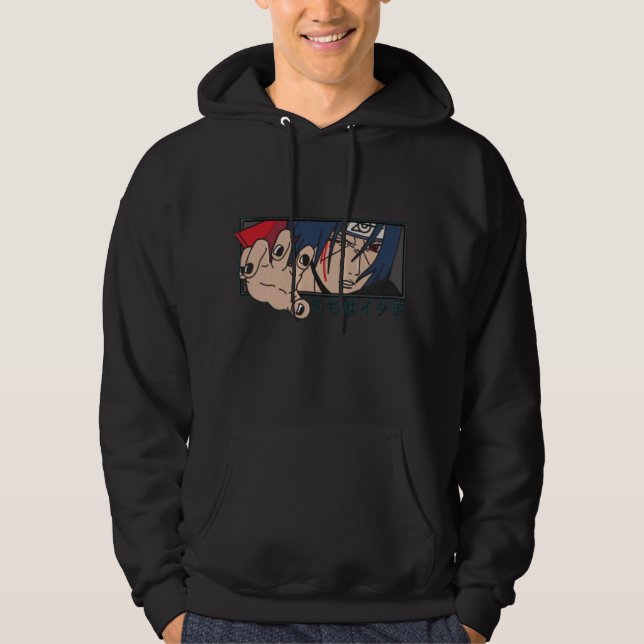 Itachi uchiha black hoodie (Framsida)