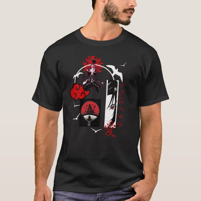 Itachi Uchiwa manga art T Shirt (Framsida)