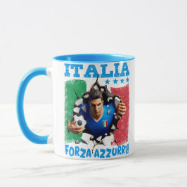 Italia 3D Forza Azzurri Soccer Mugg