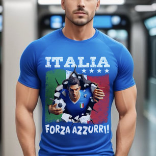 Italia 3D Forza Azzurri T Shirt