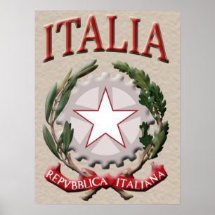 Italia affischtryck poster