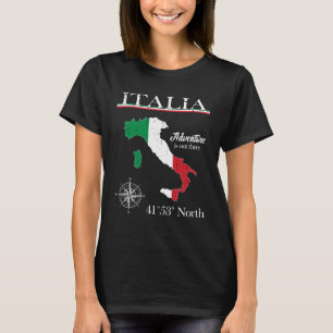 Italia Äventyr finns där ute Italien italienska Fl T Shirt
