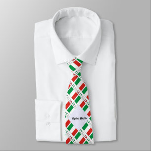 Italia Bandiera Italiana Tiled Black Personalize Slips