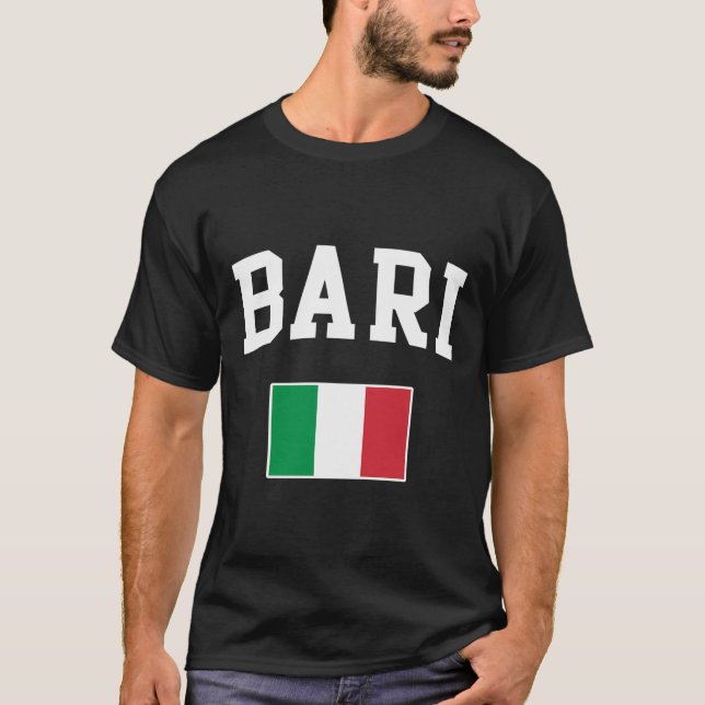 Italia Bari Tuscany Sicily Italien Italia Flagga I T Shirt (Framsida)