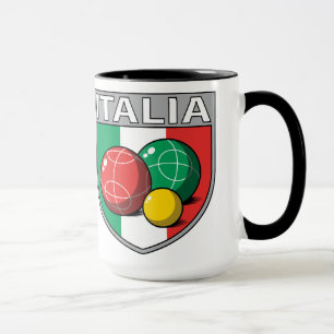 Italia Bocce skyddar den 15 uns Ringermuggen Mugg