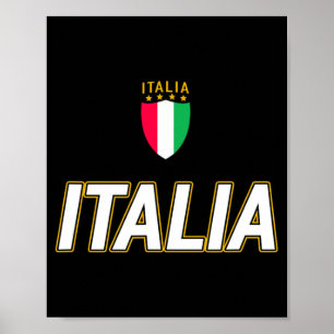 Italia Design Italiensk Fotbollströja Stil Italien Poster