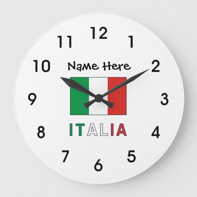 Italia e Bandiera Italiana con il Tuo Nome Stor Klocka (Framsida)