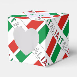 Italia e Bandiera Italiana Tiled Grönt Personalize Presentaskar