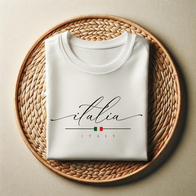 Italia | Elegant Script Shirt for Women T (Skapare uppladdad)