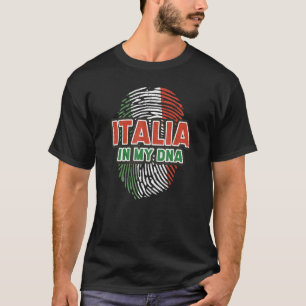 Italia Fingerprint DNA Shirt med den italienska Fl T