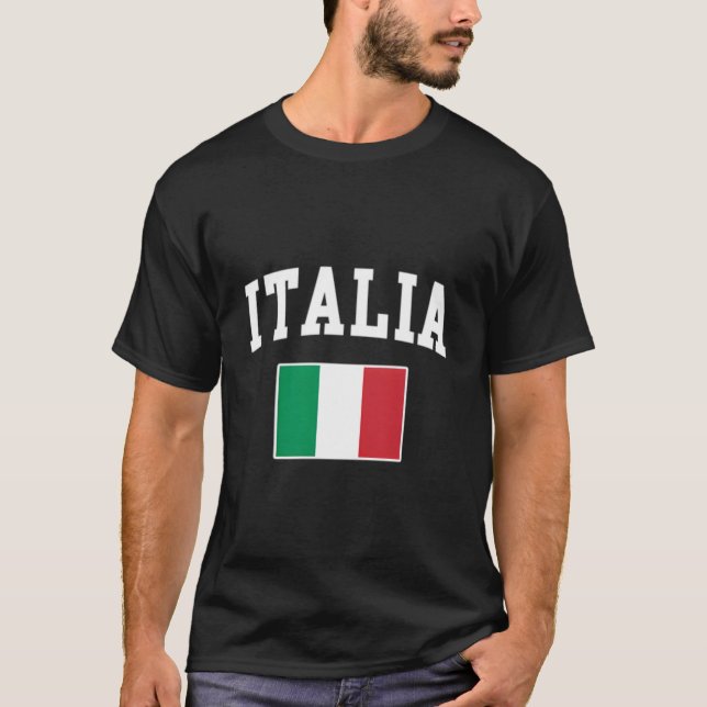 Italia Flag Italy Italian Italiano Family T Shirt (Framsida)