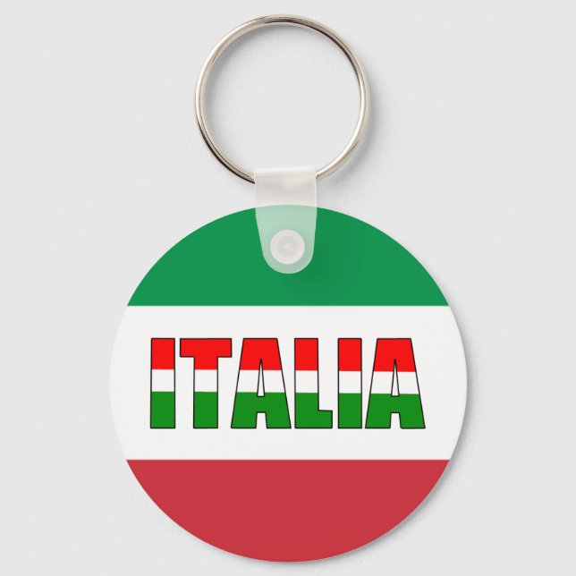 Italia-Flagga av Italien Nyckelring (Framsida)
