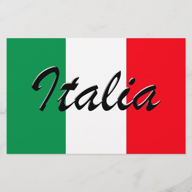 Italia Flagga - Hög kvalitet (Framsida)