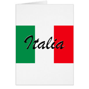 Italia Flagga - Hög kvalitet Hälsningskort