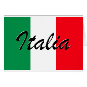 Italia Flagga - Hög kvalitet Hälsningskort