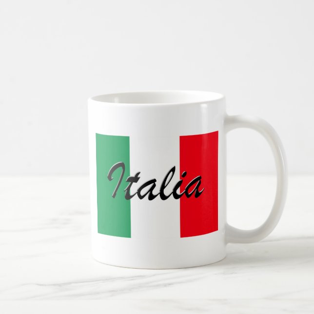 Italia Flagga - Hög kvalitet Kaffemugg (Höger)